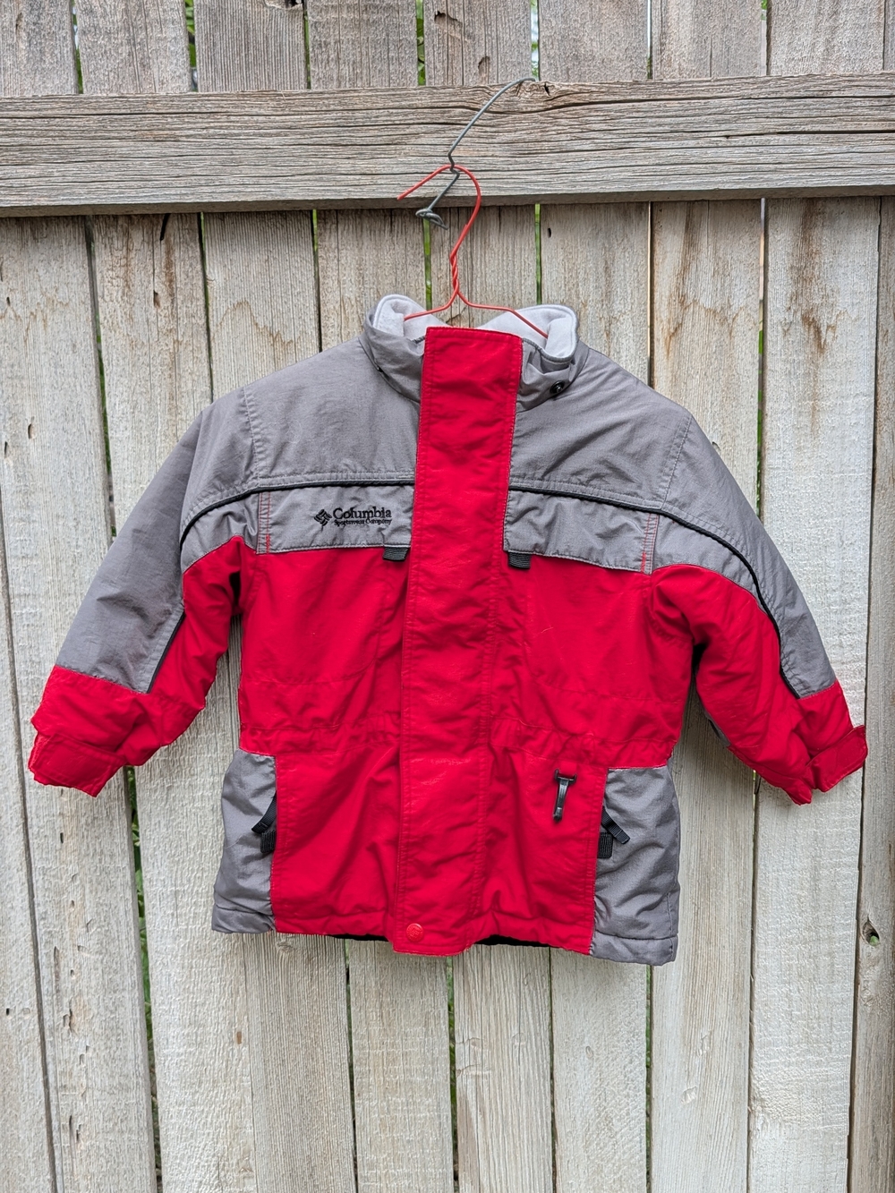 Columbia Kids Red & Gray Winter Jacket School Coat